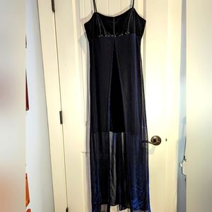 Blue and Black semi formal